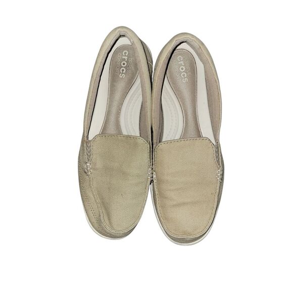 Crocs Tan Slip-On Shoes - Picture 1 of 7